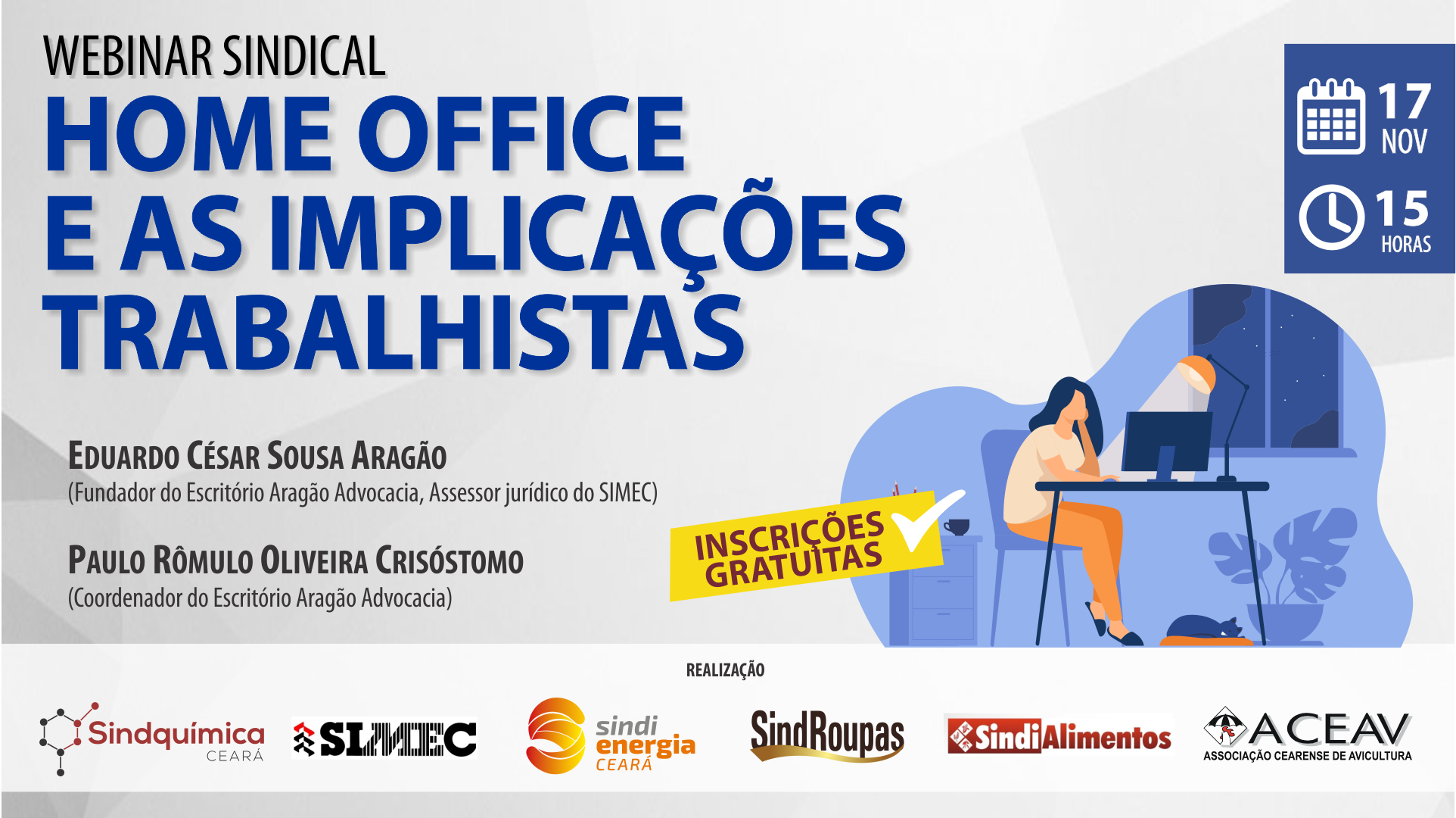 WEBINAR SINDICAL: HOME OFFICE E AS IMPLICAÇÕES TRABALHISTAS